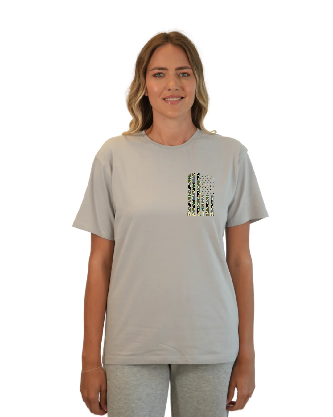 Destin American Flag T-Shirt – Camouflage Edition - Image 5