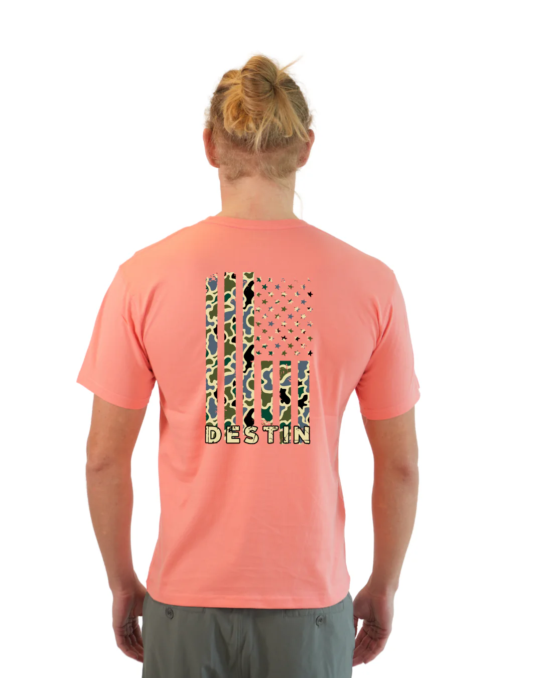 Destin American Flag Men T-Shirt – Camouflage Edition - Image 13
